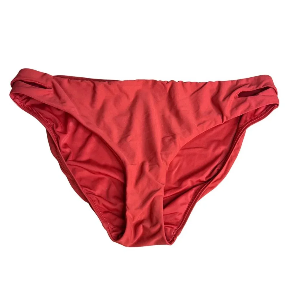 Calia Cut Out‎ Bikini Bottoms Womens Size M Rust Orange Low Medium Coverage